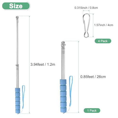 Mât de drapeau télescopique portable de 1,2 m pour guide