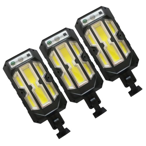 3 Luminárias Solar Sensor De Movimento Prova Dágua Para Poste e Jardim