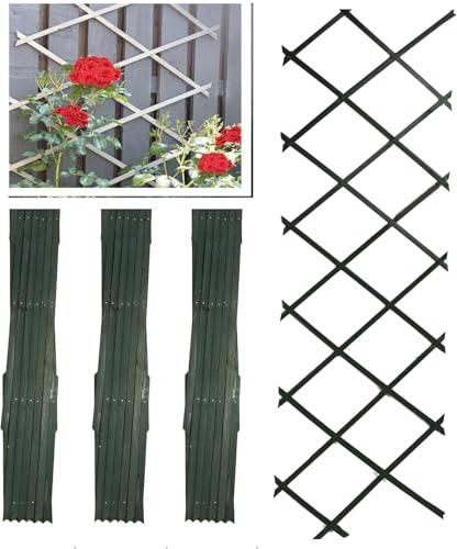PRADICHI Wooden Expandable Pack of 3 Trellis for Climbing Pl