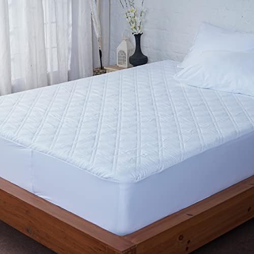 Ackly Quilted Mattress Protector King Size - 40cm Extra Deep Fitted King Size Mattress Protector - Hypoallergenic King Mattress Protector - Kingsize Mattress Protectors (Not Waterproof )