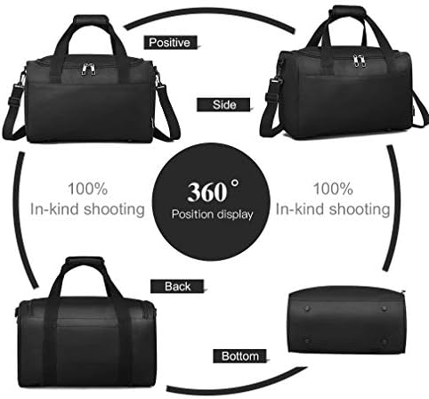 Kono 40x20x25 Under The Seat Holdall Cabin Hand Luggage Carry-On Travel Bag 20L (Black)