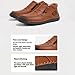 Driving Boots Men, Men’s Handmade Premium Leather Slip-On Driving Boots Travel & Outdoor (Light brown,14)