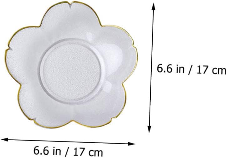 3-piece Phnom Penh Cherry Blossom Glass Dessert Bowl Set Salad Serving Plate Fruit Bowl