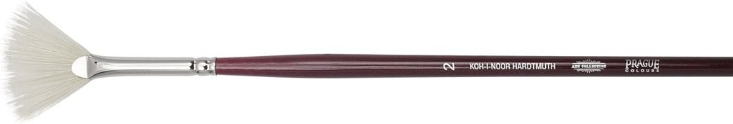 koh I noor 9936 Fan Brush, Bristle, Silver, Size 2