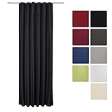 BLICKDICHT-VORHANG : Die Blickdichte Gardine Amelie von Beautissu als isolierender Universalband-Schal: Fertig konfektioniert, hochwertig verarbeitet, weichfließender Stoff mit einer schweren Grammatur von 120 g/m².