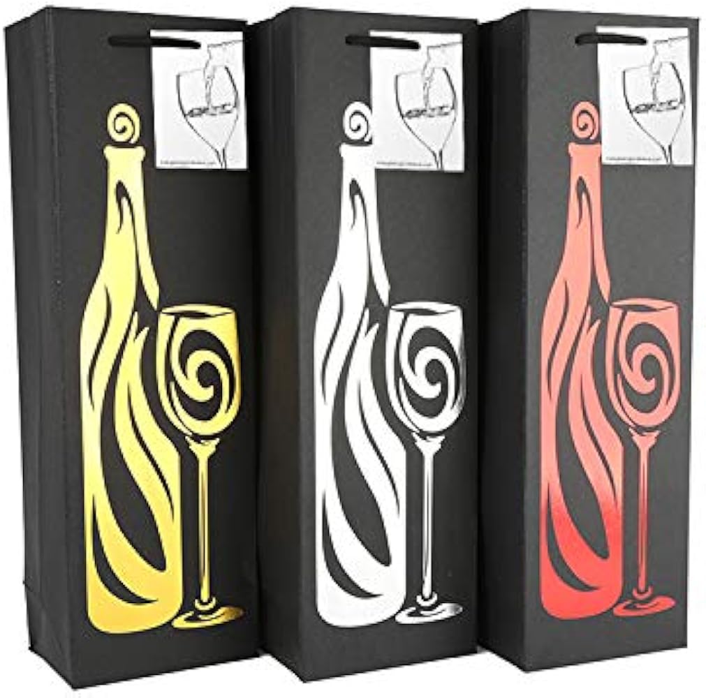 30 Pezzi Sacchetto regalo vino nero, sacchetti regalo in carta