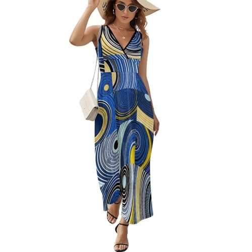 Robe de plage sans manches col V : la solution anti-transpiration fluide pour l'été des femmes
