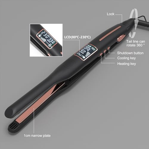 Plancha de cabello para hombres pelo corto 10mm miniatura 6