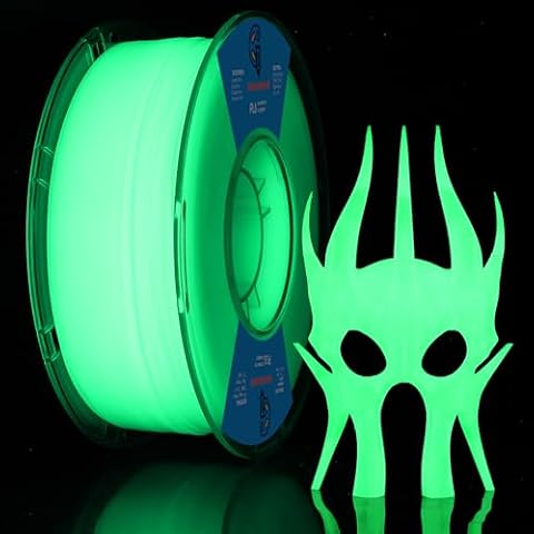 Goto Guard Glow in The Dark Filament Green PLA Filament Glow in The Dark Pla 3D Printing Filament 1.75mm 1kg 3D Pen Refills Clear PLA Transparent PLA