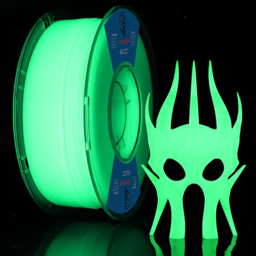 Goto Guard Glow in The Dark Filament Green PLA Filament Glow in The Dark Pla 3D Printing Filament 1.75mm 1kg 3D Pen Refills Clear PLA Transparent PLA