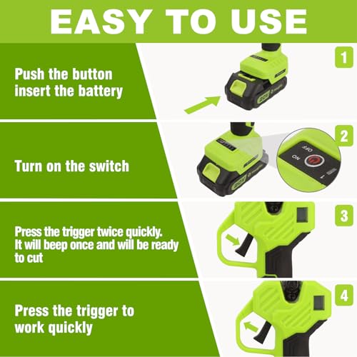 Yougfin Battery Powered Pruning Shears With 4 Adjustable Cutting Diameter thumb #4