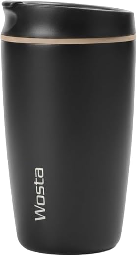 Wosta SmoothSip Slider Insulated Stainless Steel Coffee Tumbler, Reusable Iced Coffee Cup, Hot Coffee Travel Mug, BPA Free...