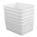 Hokky Weiß Aufbewahrungskorb 6er, Haushaltskorb Kunststoff, Praktische Korb Körbchen