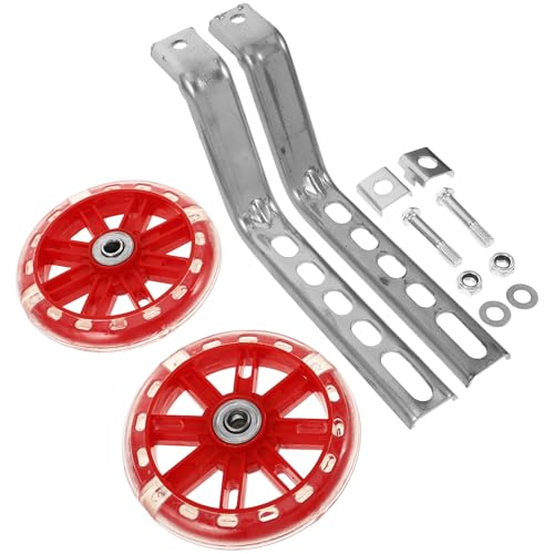 Ruedas de Entrenamiento Traseras Ajustables Outanaya para Bicicletas de 12 a 20 Pulgadas con Soporte de Montaje Rojo para Aprendizaje y Seguridad miniatura 1