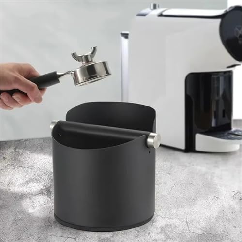 Recipiente desechos café con absorción impactos de acero negro 4
