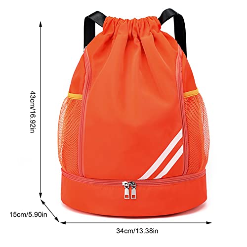 Mochila com cordão,Bolsa esportiva com cordão à prova d'água - Saco traseiro de cordão para mulhere