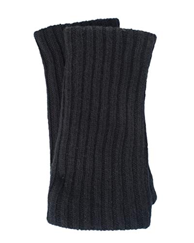 FosterNatur, Merino Sportliche Armwärmer/Pulswärmer, 100% Wolle Merino extrafein Schwarz