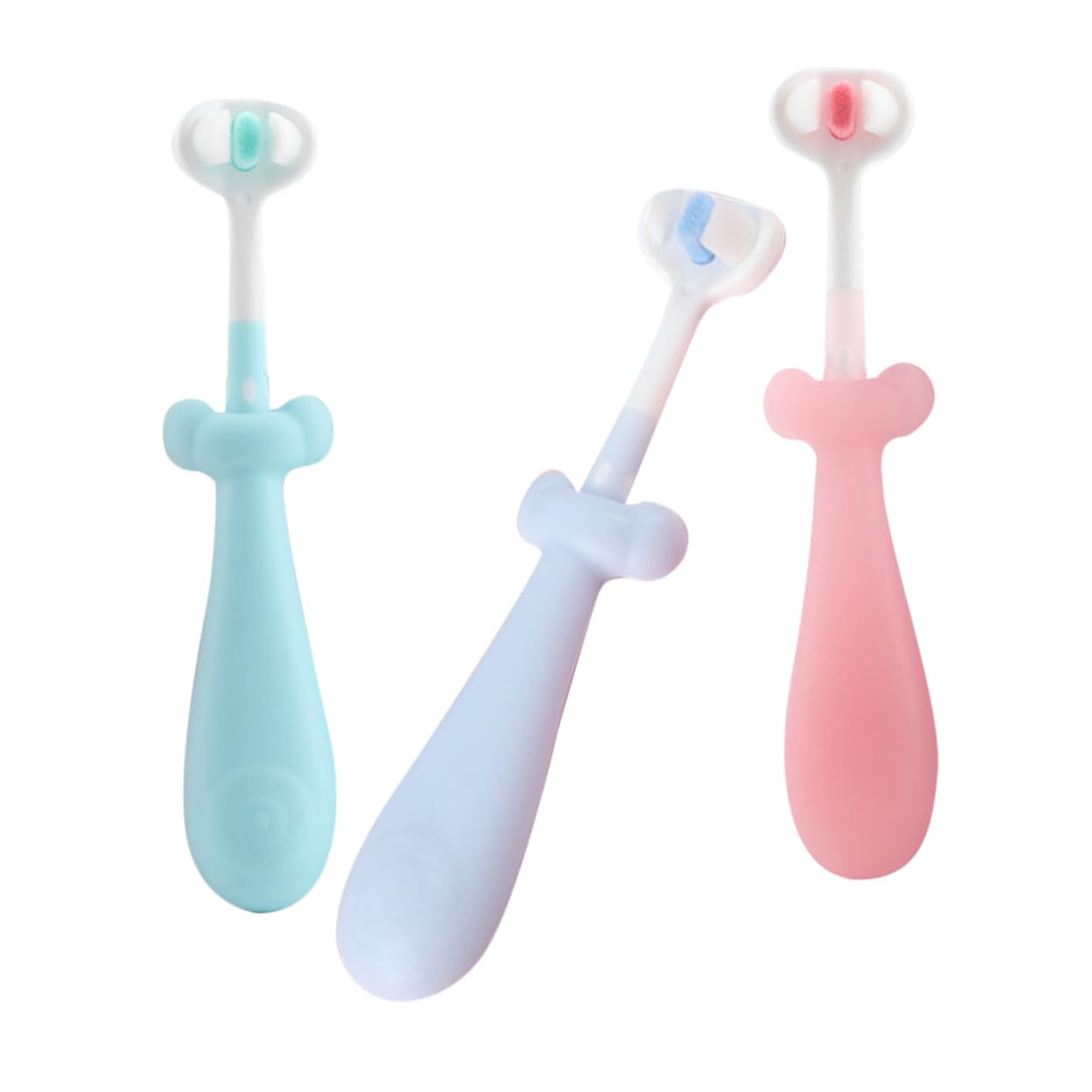 BESTYASH 3 Set Spazzolino Per Setole Morbide E Antiscivolo Spazzolino Per Denti Piccoli Con Design Carino Per Igiene Orale Dei 3 Pezzi*3