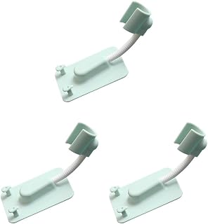 Juego de 3 soportes autoadhesivos para alcachofa de ducha, soporte de pared con gancho para baño, color verde