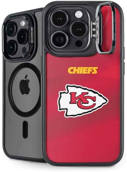 Skinit Kickstand Phone Case Compatible with iPhone 16 Pro - Officially Licensed NFL Kansas City Chiefs Team Jersey Design