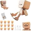 Shaking Wooden Man Figure Charming Wooden Figure with a Smile Wobbling Wooden Figures Vivid Bobblehead Car Decoration Handmade Car Decoration Gifts for Men