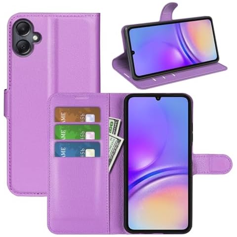 Kezaizhe Flip Case for Samsung A06 Wallet PU Leather Magnetic Protective Cellphone Case for Samsung Galaxy A06 4G LTE A065M Folio Book Cover with Stand (Purple) Cover