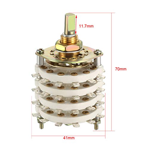 Uxcell 4P8T 4 Pole 8 Position 4 Deck Band Channel Rotary Switch Selector With Knob #TOP1