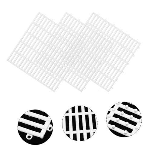 Tapis de sol antidérapant Alipis anti-glissade : 4 dalles perforées pour douche - 7