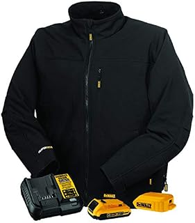 DEWALT DCHJ060A Heated Soft Shell Jacket Kit with 2.0Ah Battery & Charger, 3X