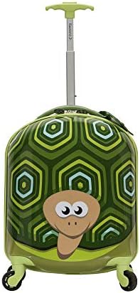 Rockland Jr. Kids' My First Hardside Spinner Luggage, Turtle, Carry-On 19-Inch, Telescoping Handles