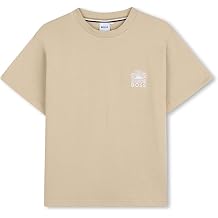 BOSS Boys Short Sleeves Tee-Shirt Kids Cotton Graphic Short Sleeve T Shirt