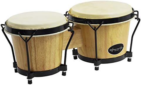 World Rhythm BON7-NT 6 & 7 Beginners Oak Bongo Drums in Natural Finish