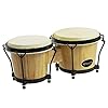 World Rhythm BON7 Bongos 6” & 7” Beginners Oak Bongo Drums - Natural Finish Bongos with Padded Gig Bag #1