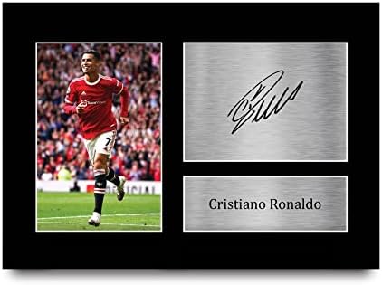 HWC Trading FR A3 Cristiano Ronaldo Gifts Printed Signed Autograph Picture for Football Fans and Supporters - A3 Framed