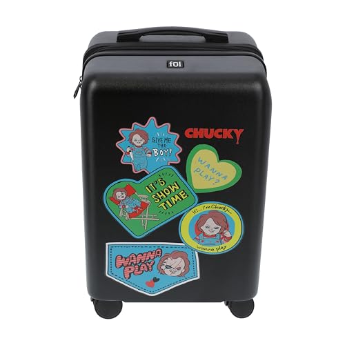 FUL Chucky 22.5 Inch Carry On Luggage, Hardshell Rolling Suitcase with Spinner Wheels, Black3