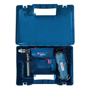 BOSCH GSB 600 Corded Electric Impact Drill Wrap Set| 600W Motor | Speed upto 3000 RPM | Rated Torque of 1.4 Nm | Impact rate of 48000 BPM | Forward/Reverse Rotation, Double Insulation | 1 Yr Warranty