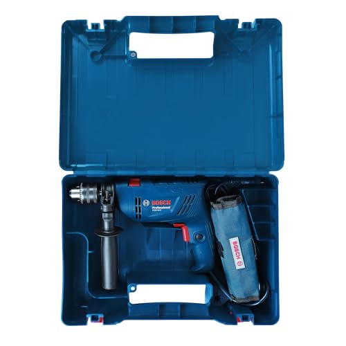 Image of BOSCH GSB 600 Corded Electric Impact Drill Wrap Set| 600W Motor | Speed upto 3000 RPM | Rated Torque of 1.4 Nm | Impact rate of 48000 BPM | Forward /Reverse Rotation, Double Insulation | 1 Yr Warranty