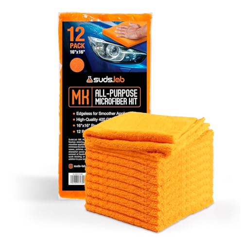Suds Lab Serviettes microfibre voiture 12-Pack