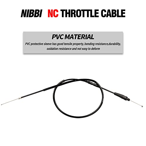 Image of NIBBI Throttle Cable 40.3 inch, Universal Replacement Motorcycle 102.5cm Adjustable Throttle Cable, For Dirt Bike Pit Bike YAMAHA Kawasaki Honda Apollo Motocross
