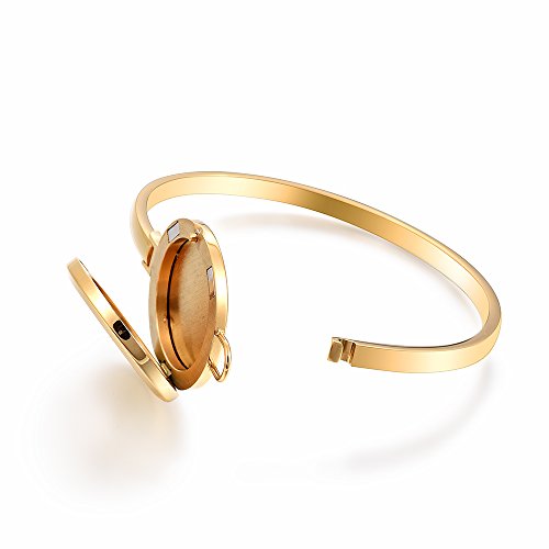 memorial jewelry Aromatherapy/Essential Oil Diffuser Locket Bracelet Stainless Steel Band with 12 Color Pads2