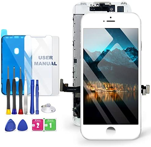 Keytas for iPhone 7 Plus Screen Replacement Kit White 5.5" LCD Display iPhone 7 Plus 5.5 Inch 3D Touch Screen Digitizer Frame Assembly with Free Repair Tools Kit+ Screen Protector (White).
