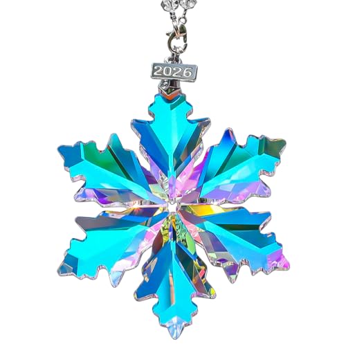 2026 Christmas Ornaments,Crystal Snowflake Beautiful Ornament for Tree