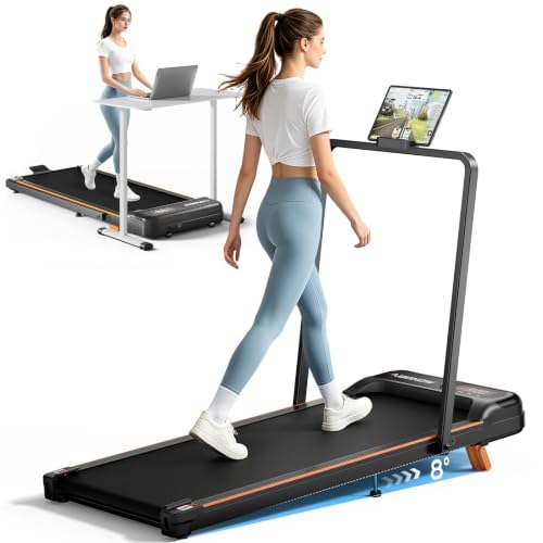Abonow Under Desk Walking Pad with Handle Bar Treadmill for