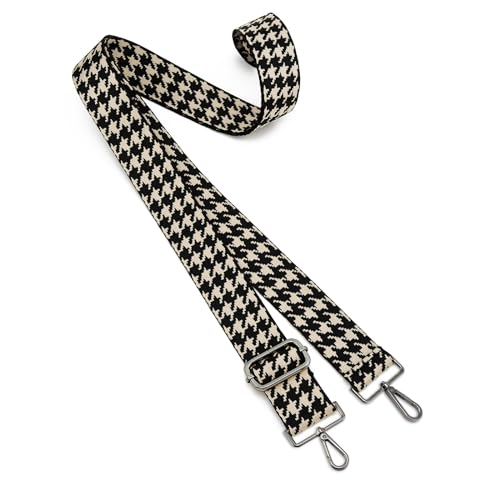 Image of ZOOEASS Nickel Buckles Wide Shoulder Strap Adjustable Replacement Belt Gun Buckles Guitar Style Crossbody Bag Strap