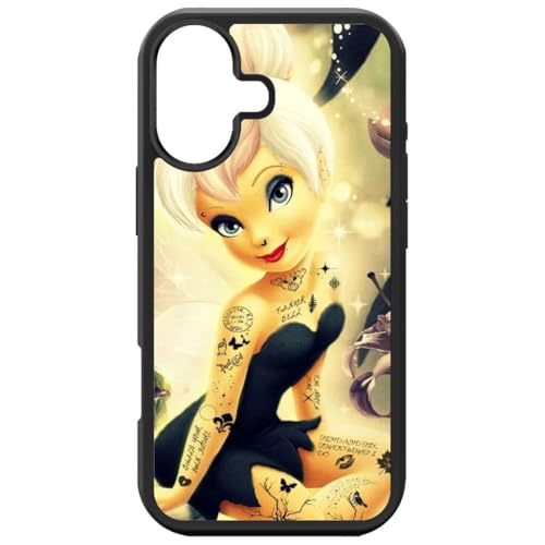 FunKaz Coque pour iPhone 16 - fée tatouée Punk | fée punk tatouée, musique, rock, rebelle, guitare, concert, alternatif, féérique, magique, fantastique, ailes, conte, cadeau