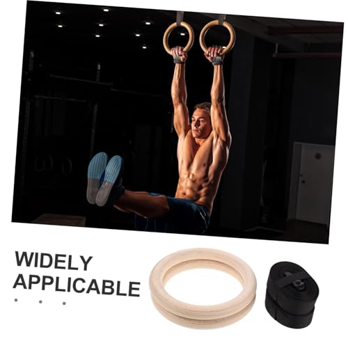 Anillas de gimnasia de madera con correas ajustables miniatura 7