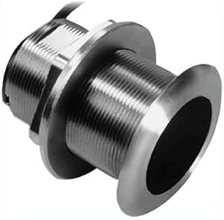 FUR-SS60-SLTD-20 600 watt SS60 Stainless Steel Low-Profile Thru-Hull 10-Pin Depth Transducer with Temp & 20 deg Tilted Element - 50-200 kHz