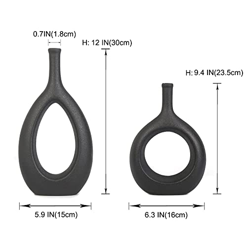 Galouro Black Décor-Black Vases Home Décor, Table Decorations For Dining Room, Modern Black Home Décor, Centerpiece Table Decorations, Black Living Room Décor, Decoraciones Para Salas De Casa #TOP6