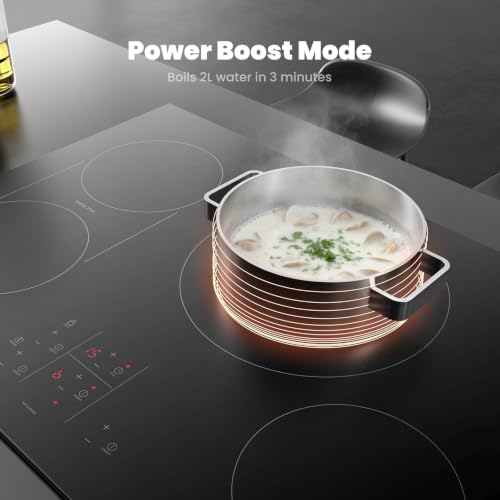 Image of GASLAND 30 Inch Induction Cooktop, 4 Burner with Bridge Element, 220V