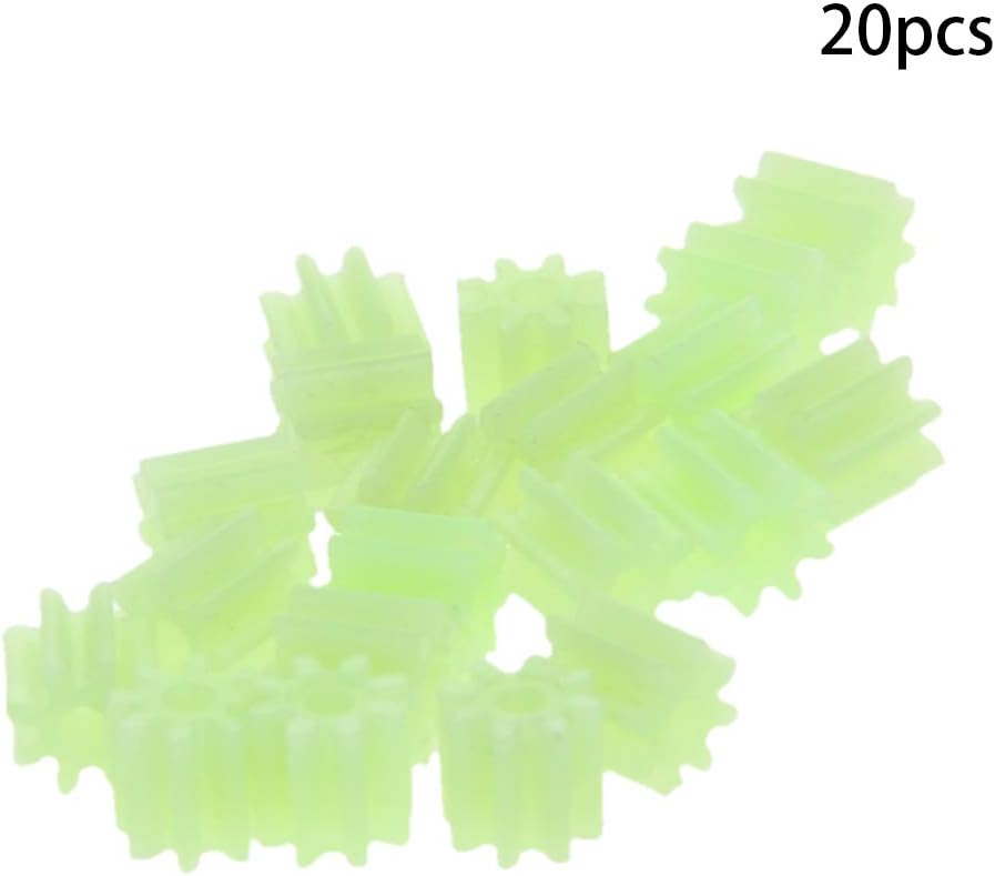 Othmro 20pcs Plastic Gears 8 Teeth Model 081.5A Reduction Gear Plastic Worm Gears for RC Car Robot Motor